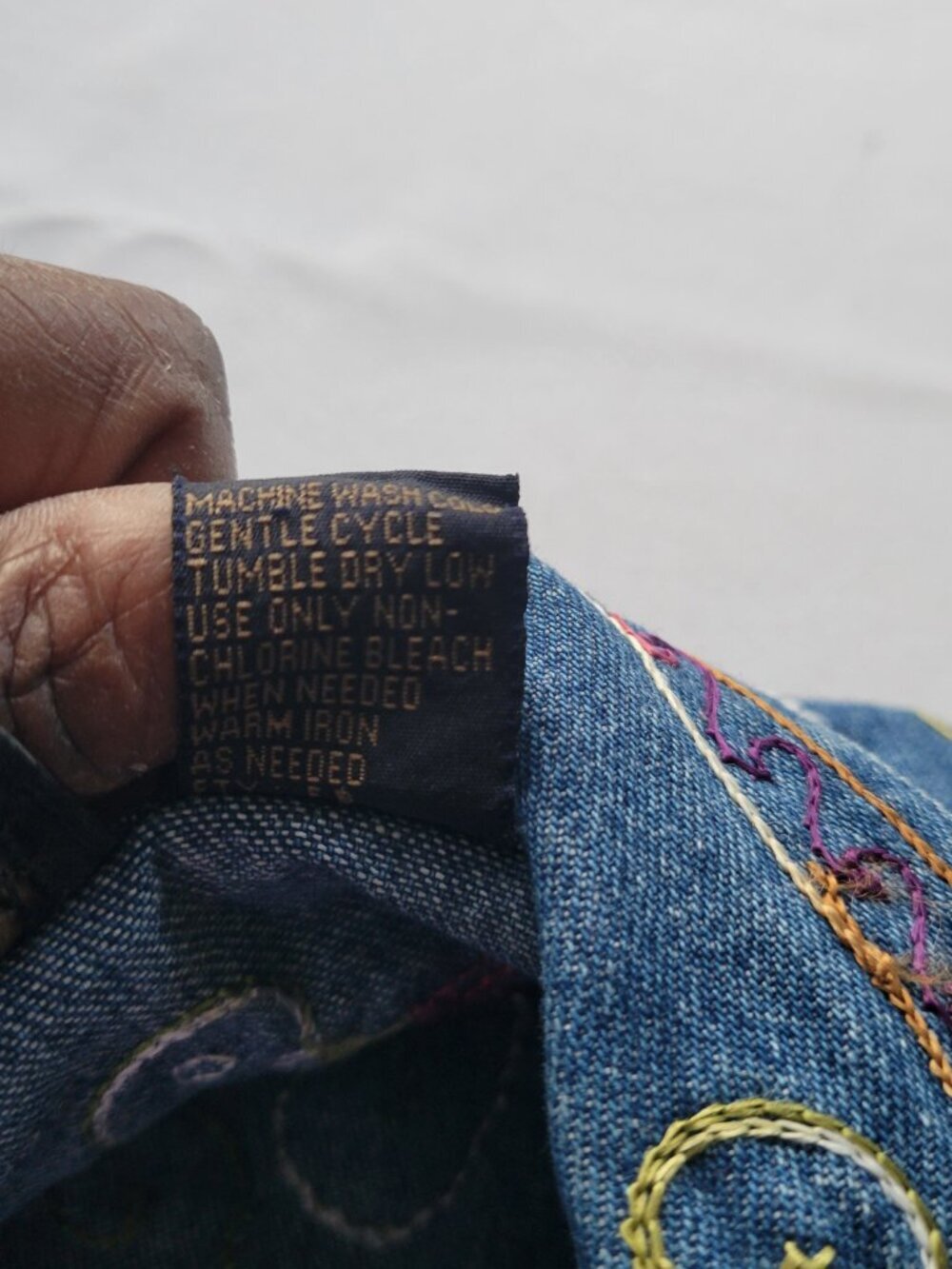 NWOT Your Life Style Embroidered Denim Jacket | Boho Floral Vine Design | Women' - Picture 12 of 16